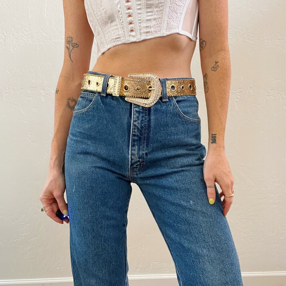 Vintage 1980/90's Calvin Klein High Waist Boot Leg Jeans - Picture 3 of 10